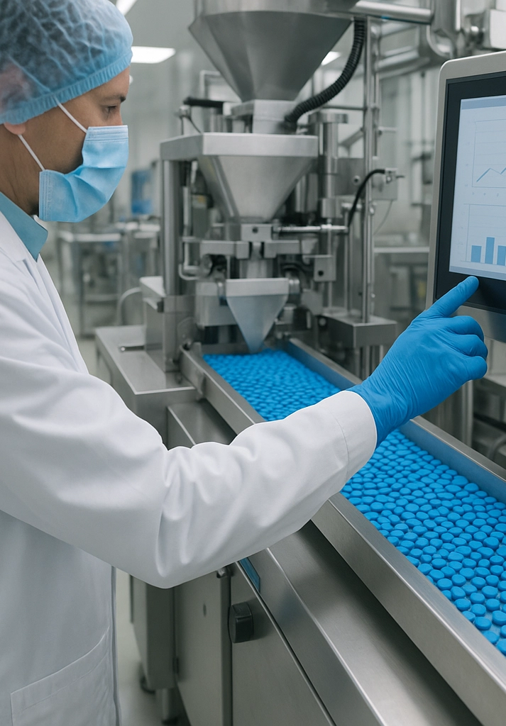 pill manufacturer working